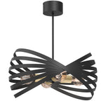żyrandol Sparkle black/gold 4xE27