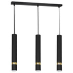 żyrandol Reno black/gold 3xGU10