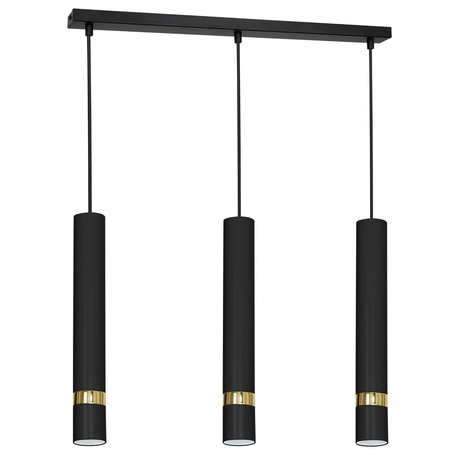 żyrandol Reno black/gold 3xGU10