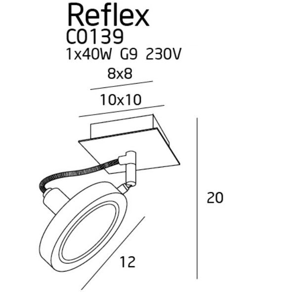 Maxlight Oprawa natynkowa Reflex - Metal - Biały C0139