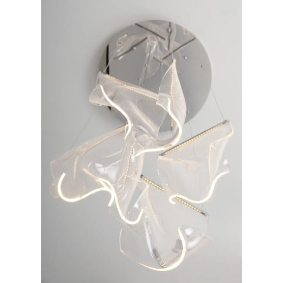 Maxlight Lampa wisząca Silk - Stal nierdzewna + akryl - Chrom P0371D