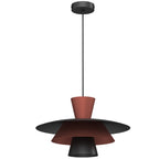 żyrandol Plato black/copper 1xE27