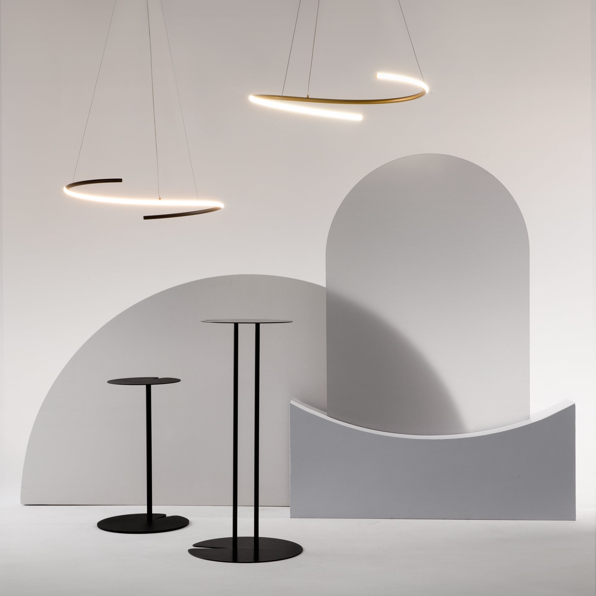 Maytoni Lampa wisząca Curve - Aluminium - Mosiądz MOD242PL-L33BSK