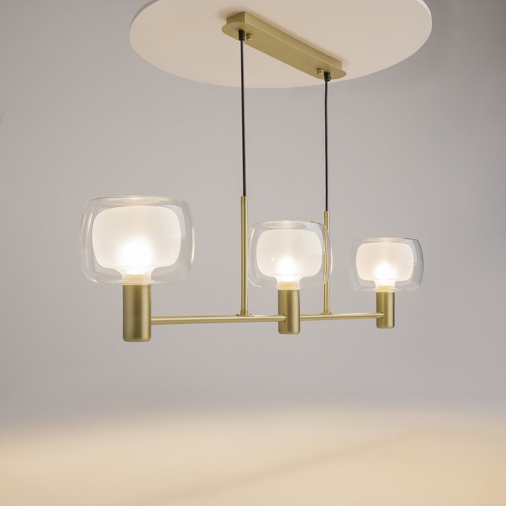 Maytoni Lampa wisząca Vision - Aluminium - Złoty MOD411PL-03G