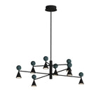 Maxlight Lampa wisząca Bingo 57W - Malachit - Czarny P0684