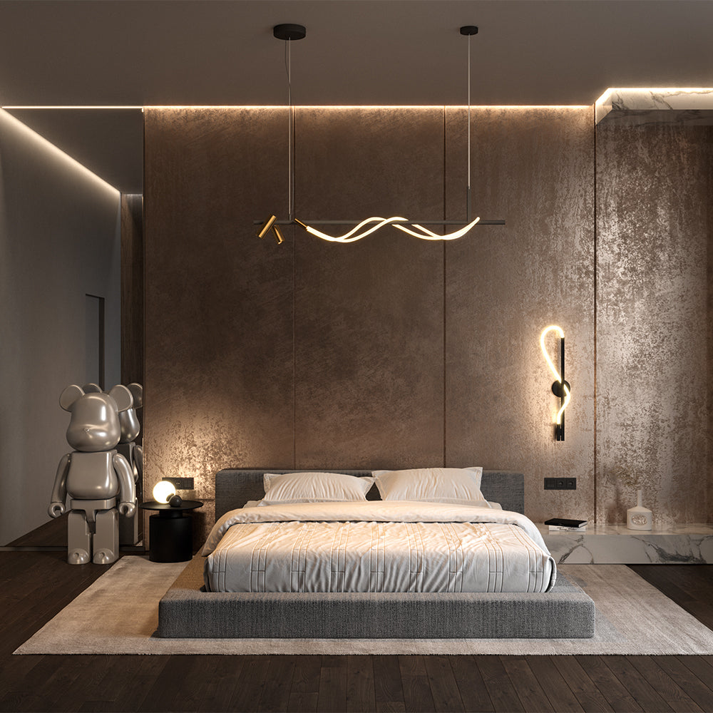 Maytoni Lampa wisząca Tau - Aluminium - Czarny MOD166PL-L30GB3K