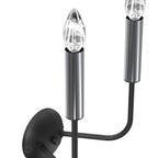 kinkiet Akasya black/chrome 2xE14