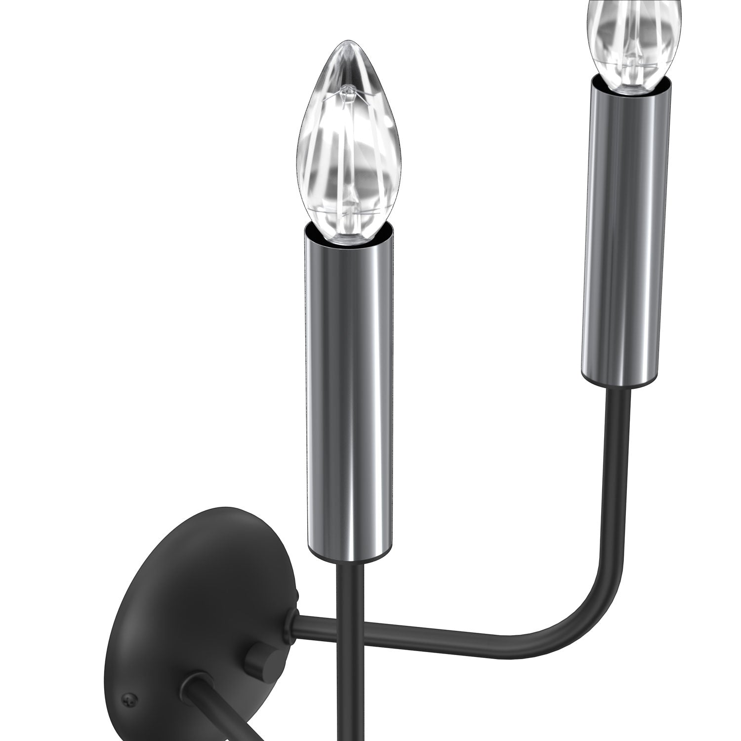 kinkiet Akasya black/chrome 2xE14