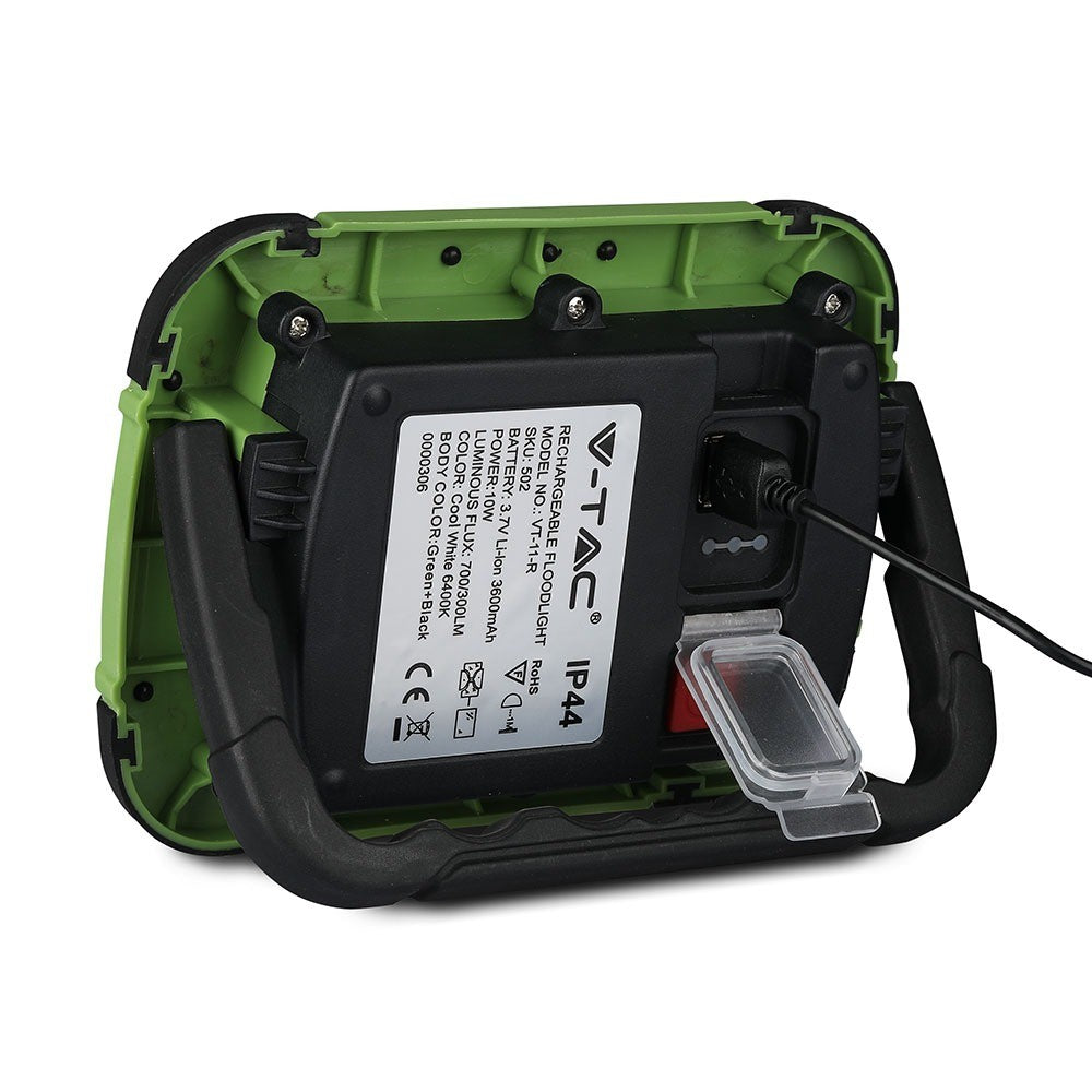 10W Naświetlacz LED z akumulatorem / Chip SAMSUNG / Funkcje SOS FLASH+USB+Gniazdo MICRO / Barwa:6400K