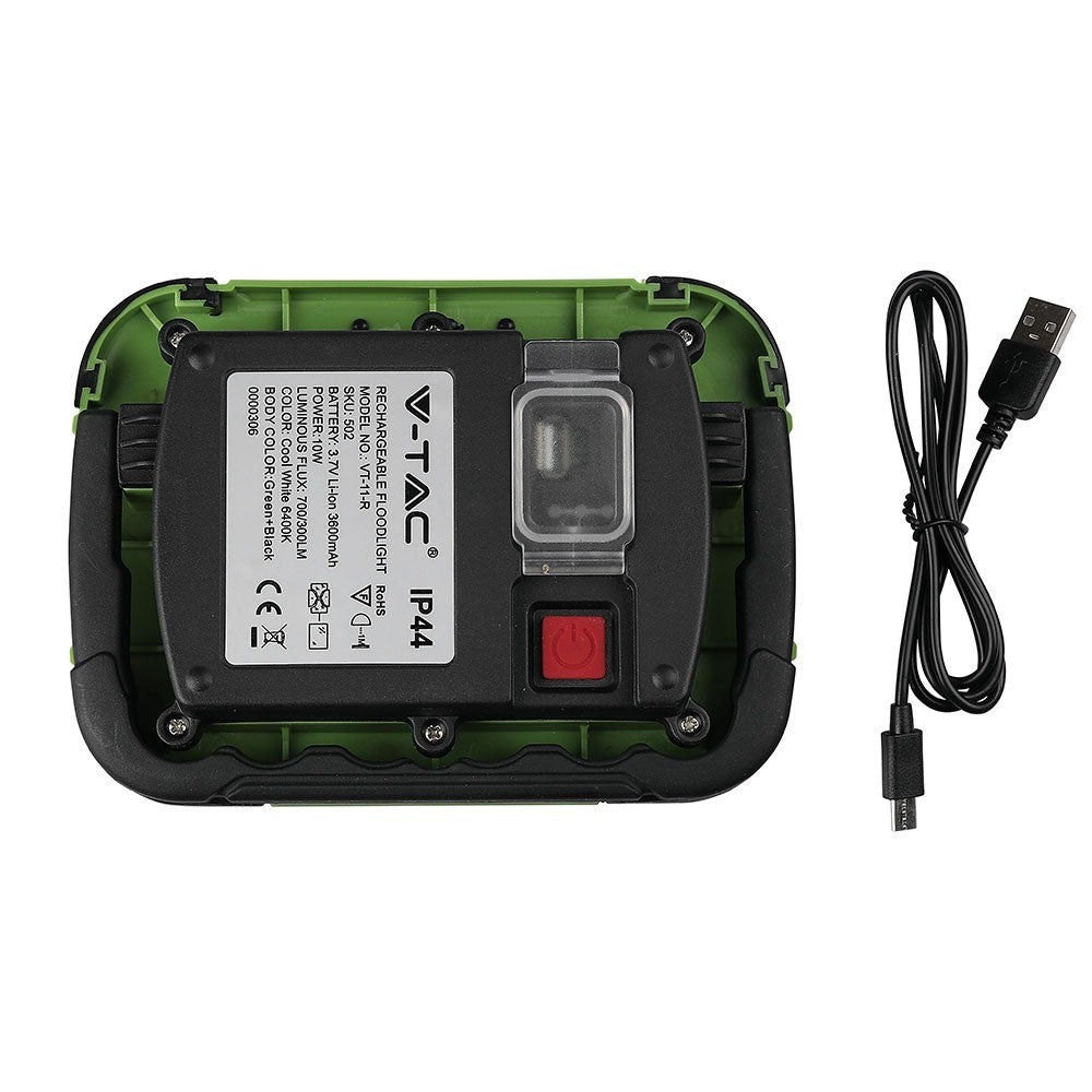 10W Naświetlacz LED z akumulatorem / Chip SAMSUNG / Funkcje SOS FLASH+USB+Gniazdo MICRO / Barwa:6400K