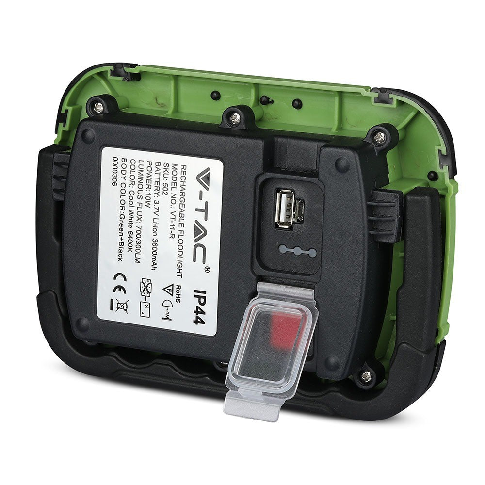 10W Naświetlacz LED z akumulatorem / Chip SAMSUNG / Funkcje SOS FLASH+USB+Gniazdo MICRO / Barwa:6400K
