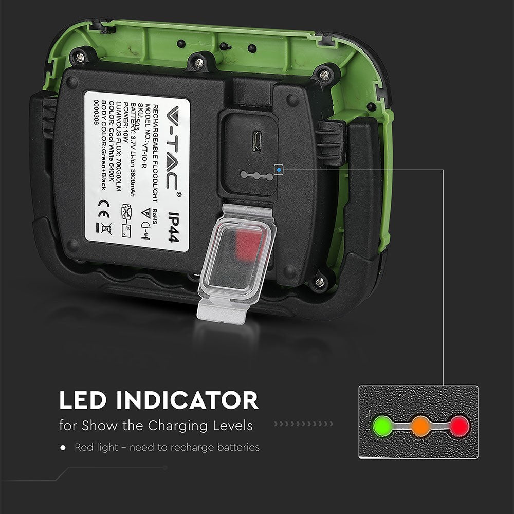 10W Naświetlacz LED z akumulatorem / Chip SAMSUNG / Barwa:6400K