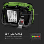 20W Naświetlacz LED z akumulatorem / Chip SAMSUNG / Funkcje SOS FLASH+USB+Gniazdo MICRO / Barwa:6400K