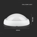 12W Plafon Owalny / IP54 / Barwa:6400K / Obudowa: Biała