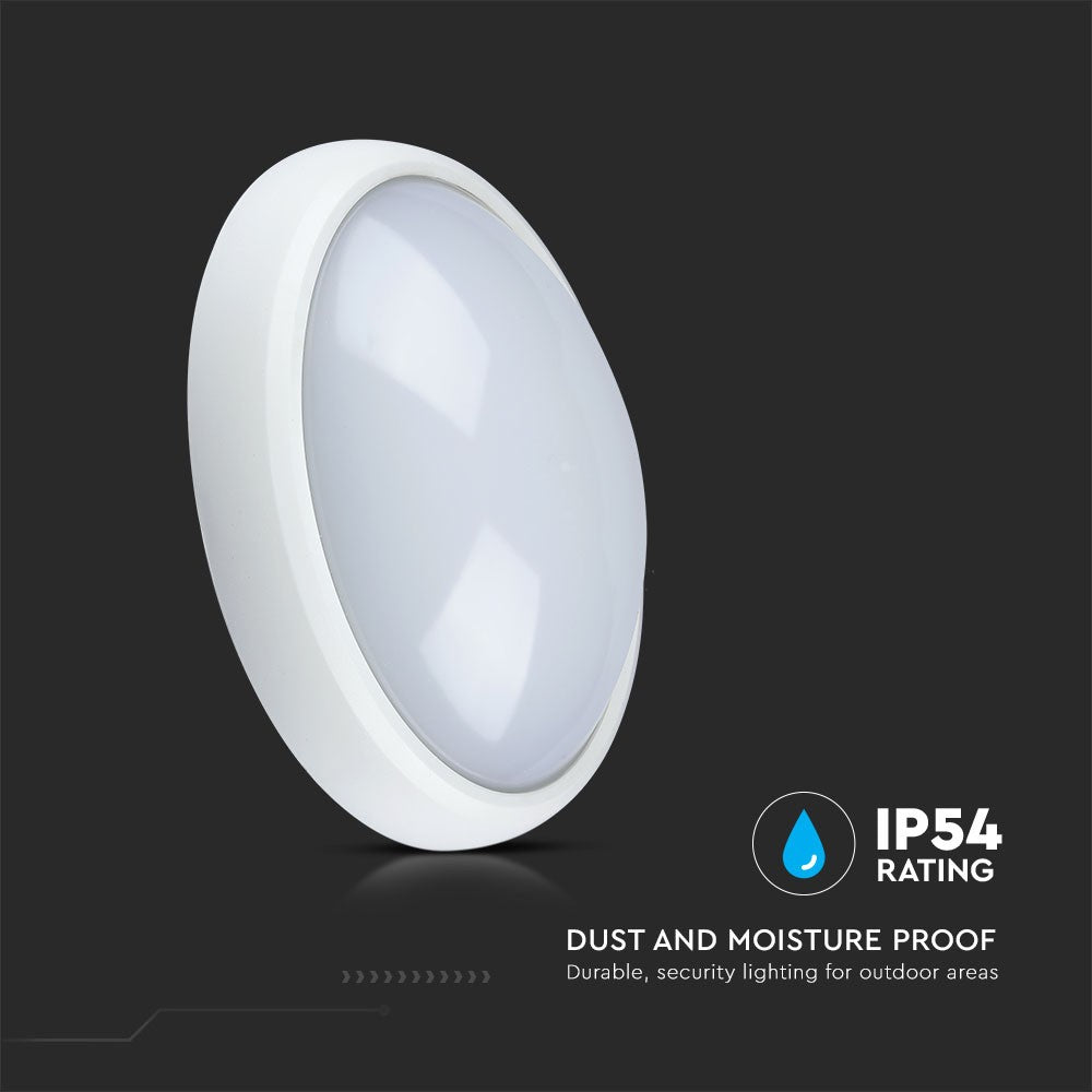 12W Plafon Owalny / IP54 / Barwa:6400K / Obudowa: Biała