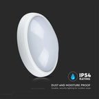 12W Plafon Owalny / IP54 / Barwa:6400K / Obudowa: Biała