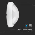 12W Plafon Owalny / IP54 / Barwa:6400K / Obudowa: Biała