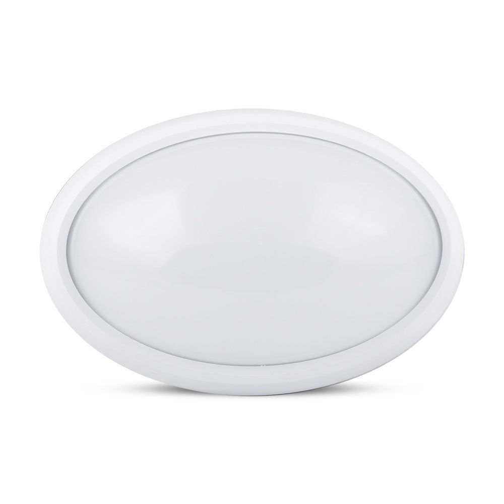 12W Plafon Owalny / IP54 / Barwa:6400K / Obudowa: Biała