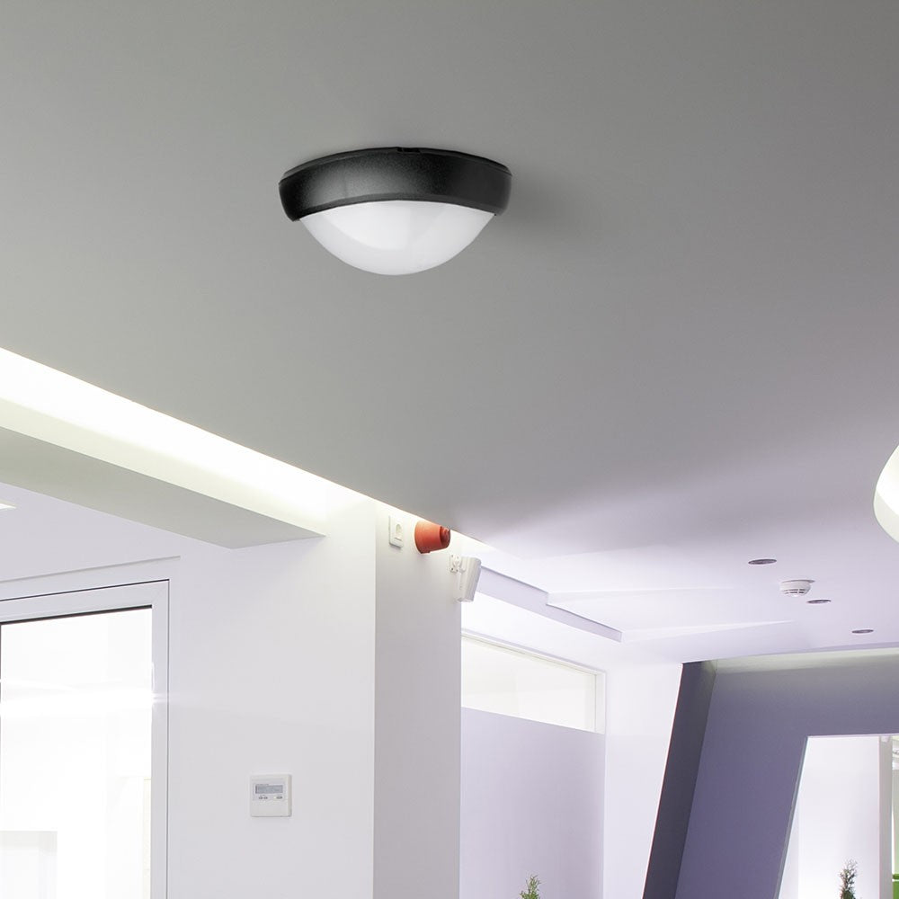 12W Plafon Owalny / IP54 / Barwa:4500K / Obudowa: Czarna