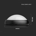 12W Plafon Owalny / IP54 / Barwa:4500K / Obudowa: Czarna