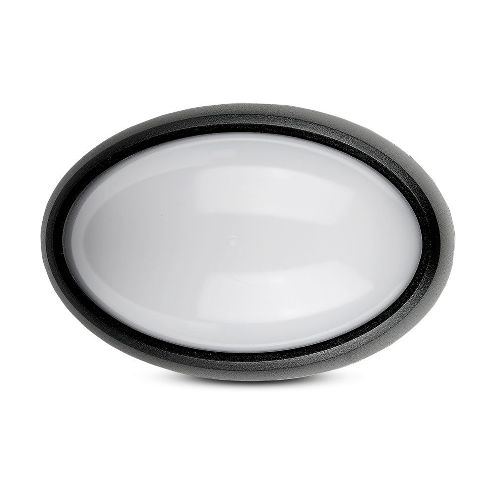 12W Plafon Owalny / IP54 / Barwa:4500K / Obudowa: Czarna