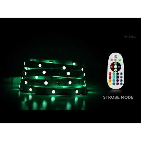 Zestaw Taśma LED z zasilaczem i sterownikiem / Barwa: RGB / Wtyczka EU / IP20 / Rolaka:2x5m