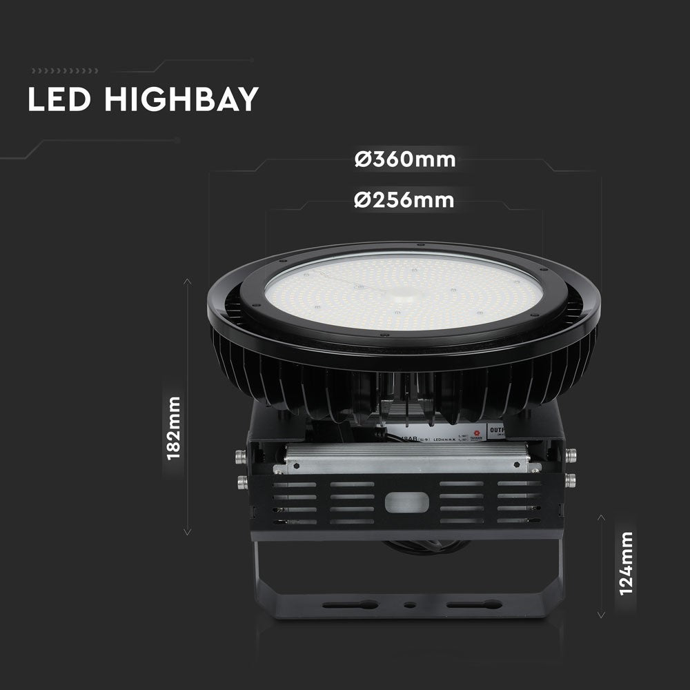 500W Oprawa Highbay LED ( Zasilacz MEANWELL ) / Chip SAMSUNG / Barwa:4000K / Kąt 120' / Obudowa: Czarna