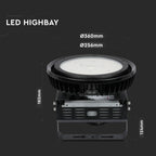 500W Oprawa Highbay LED ( Zasilacz MEANWELL ) / Chip SAMSUNG / Barwa:4000K / Kąt 120' / Obudowa: Czarna