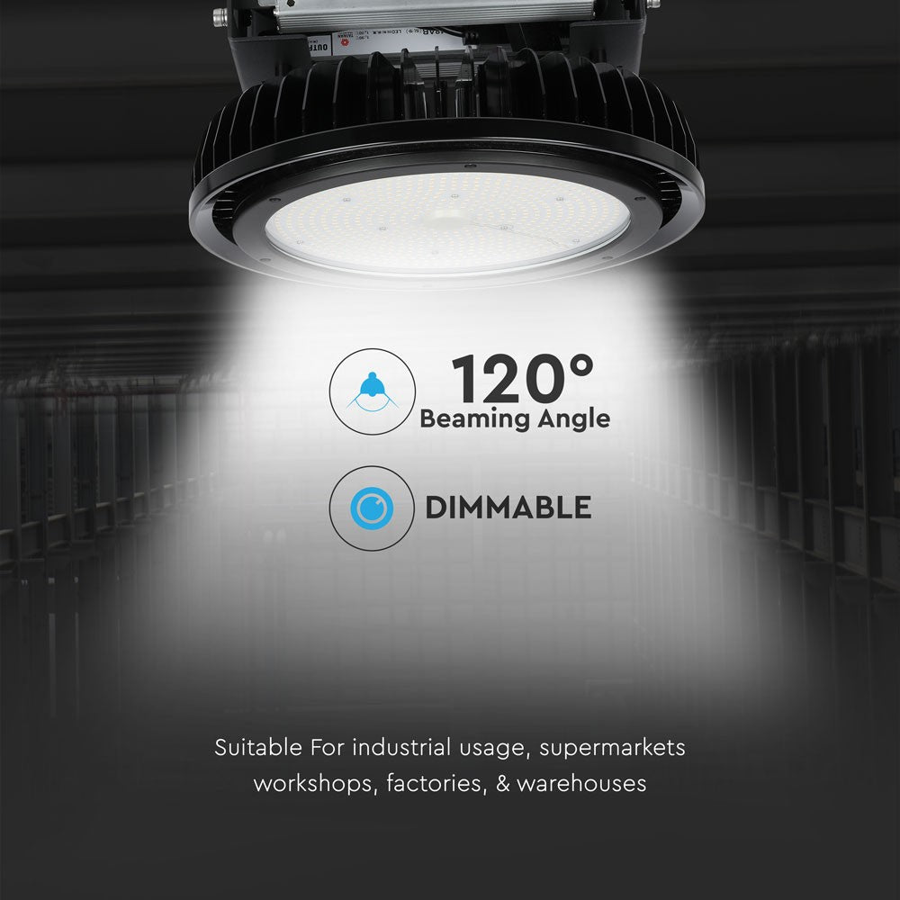 500W Oprawa Highbay LED ( Zasilacz MEANWELL ) / Chip SAMSUNG / Barwa:4000K / Kąt 120' / Obudowa: Czarna