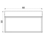 wall mounted shelf with 1 x LED decoration light