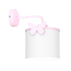 kinkiet Sweet Butterfly pink, shade dia 180/h 150 white 1xE27
