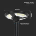 7.5W Ogrodowa Lampa Solarna z czujnikiem ruchu / Barwa:6500K / Obudowa: Czarna