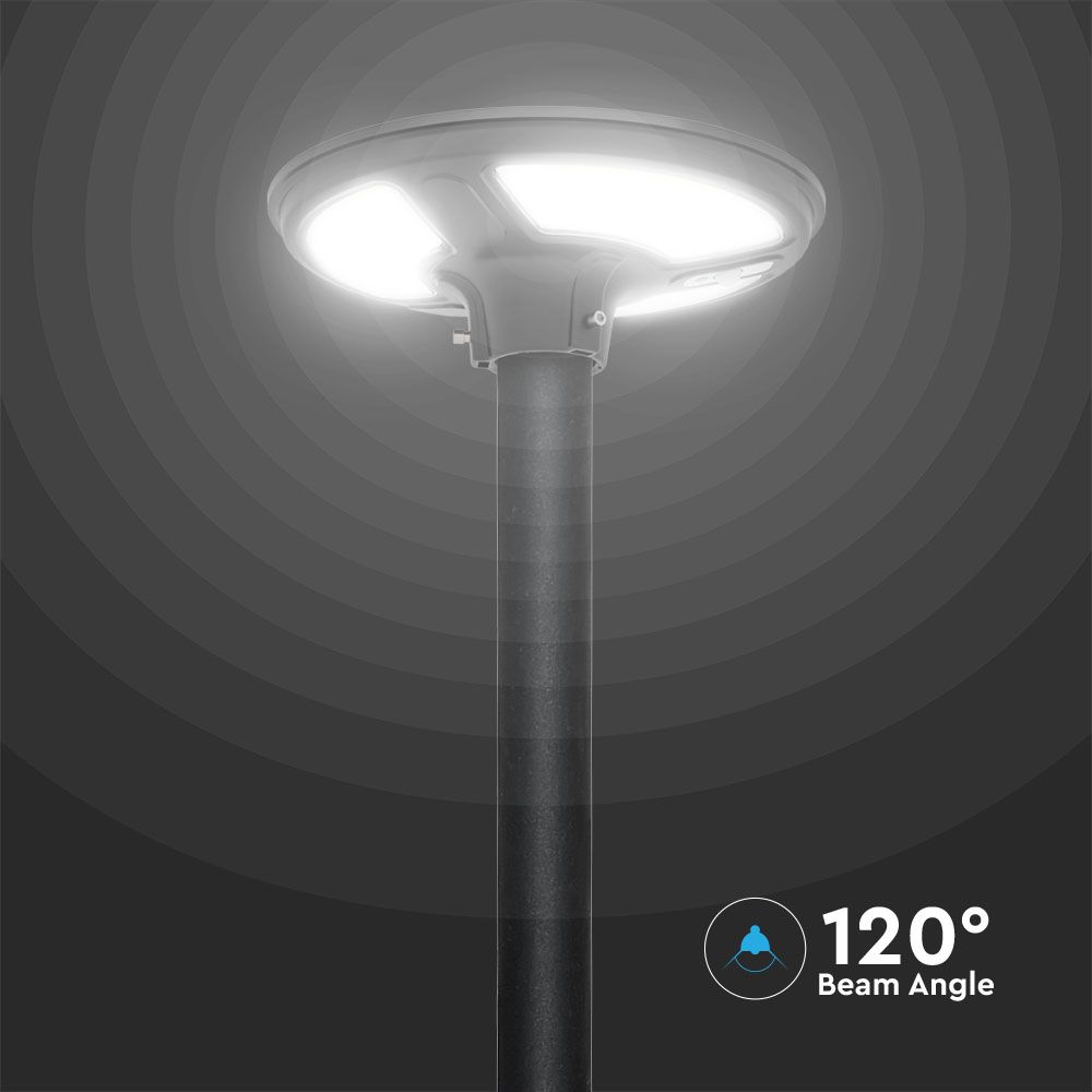 7.5W Ogrodowa Lampa Solarna z czujnikiem ruchu / Barwa:4000K / Obudowa: Czarna