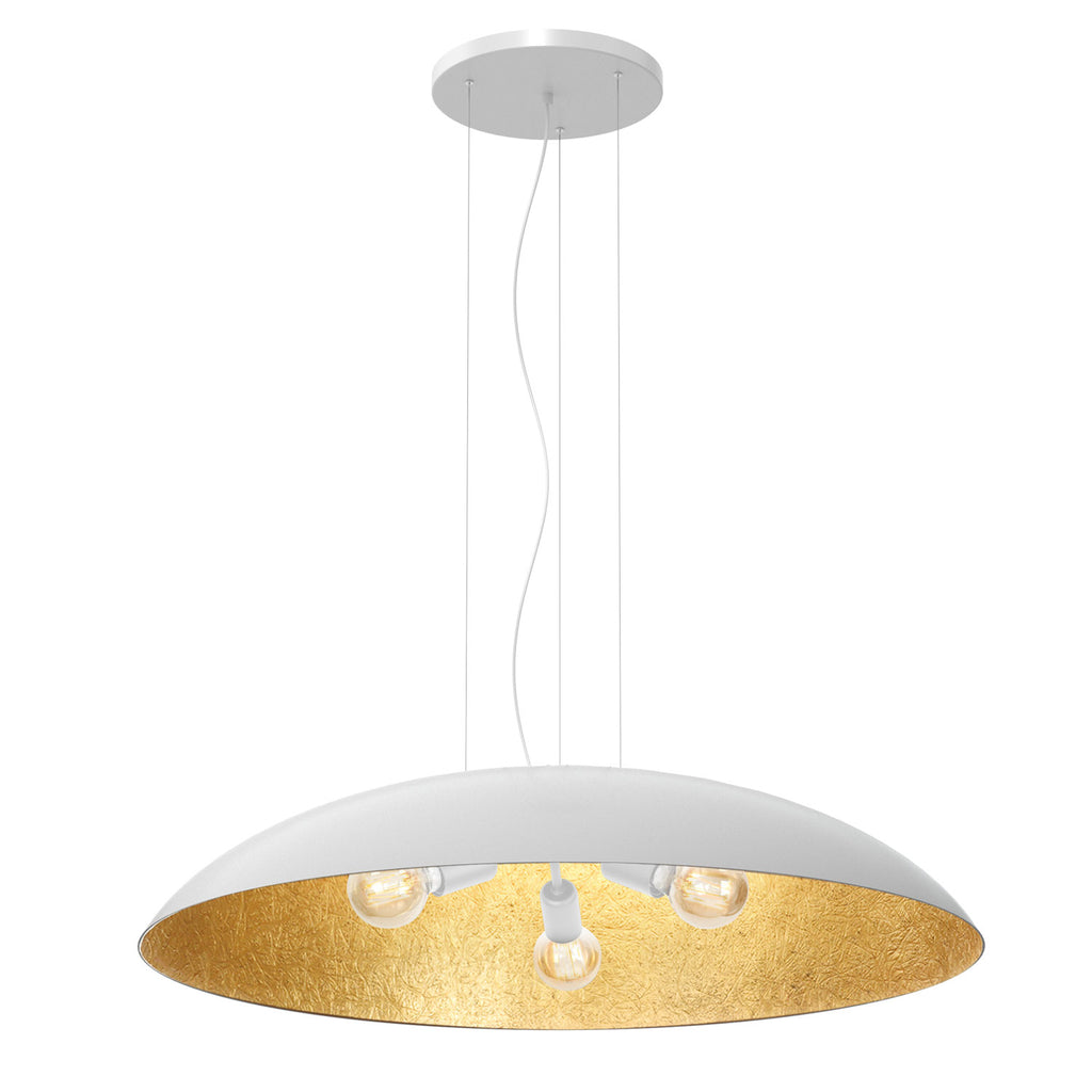 żyrandol Compo flat (dia 1000) white/gold 3xE27