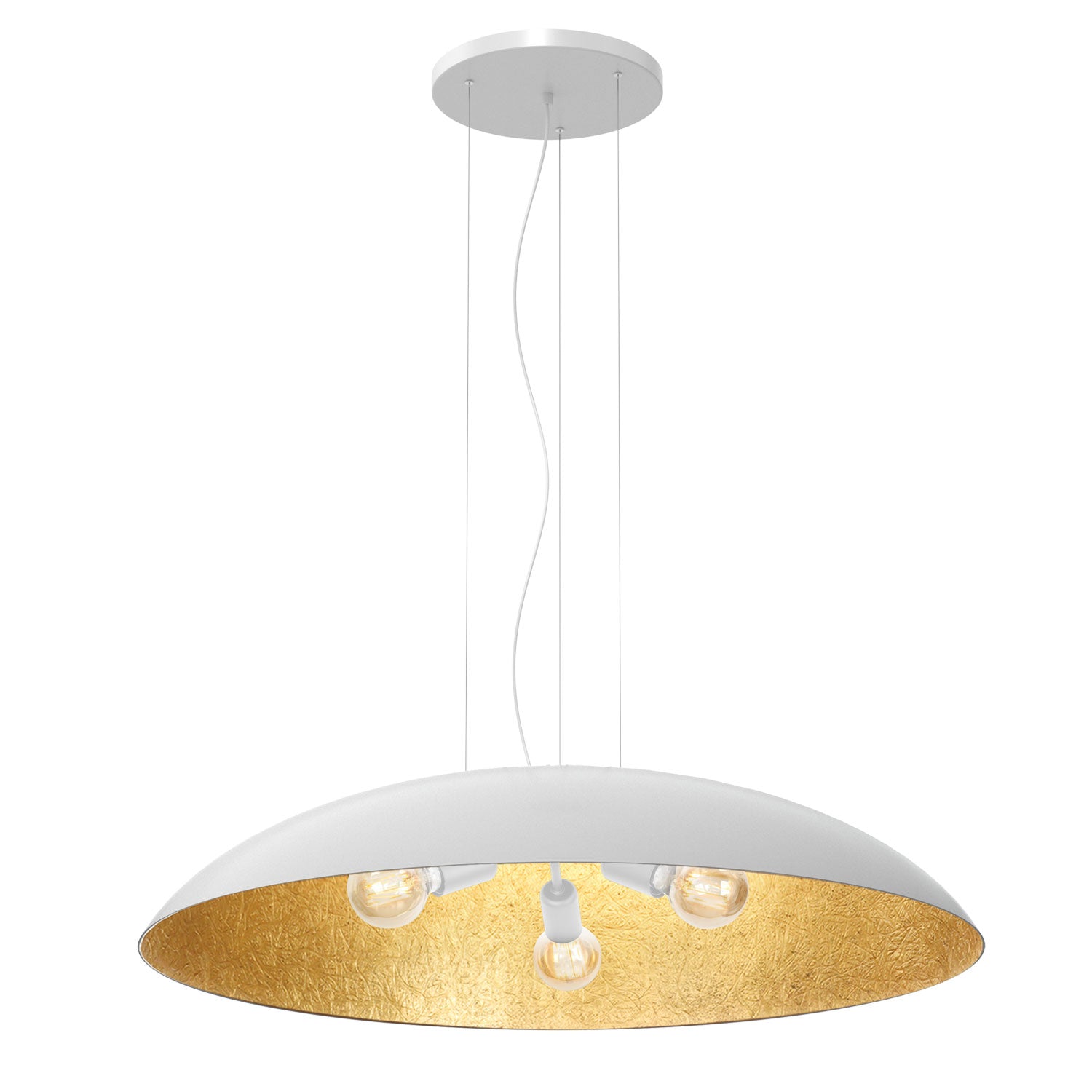 żyrandol Compo flat (dia 1000) white/gold 3xE27