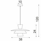 żyrandol Plato black/copper 1xE27
