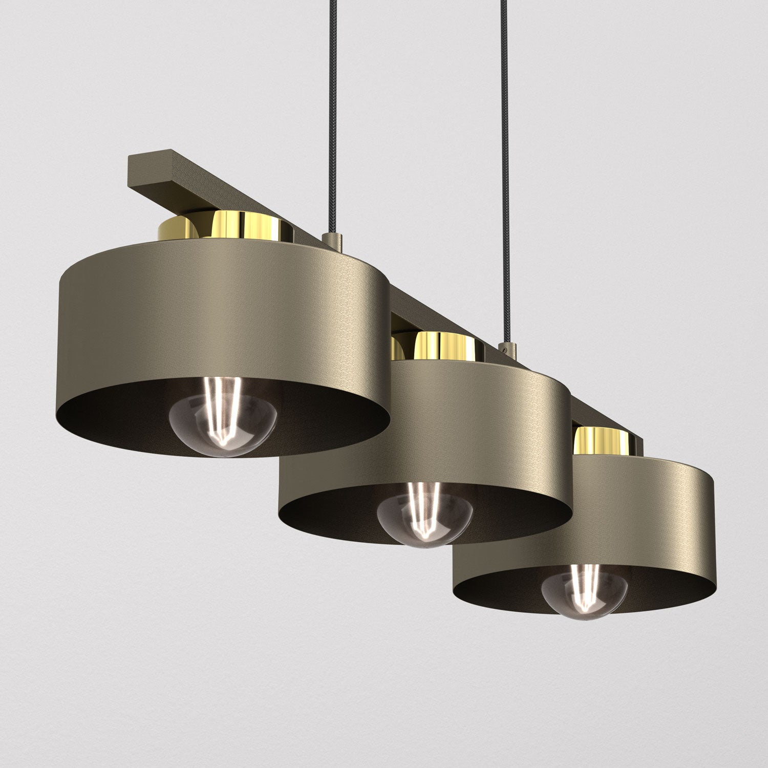 żyrandol Marti titanium-bronze/gold 3xE27