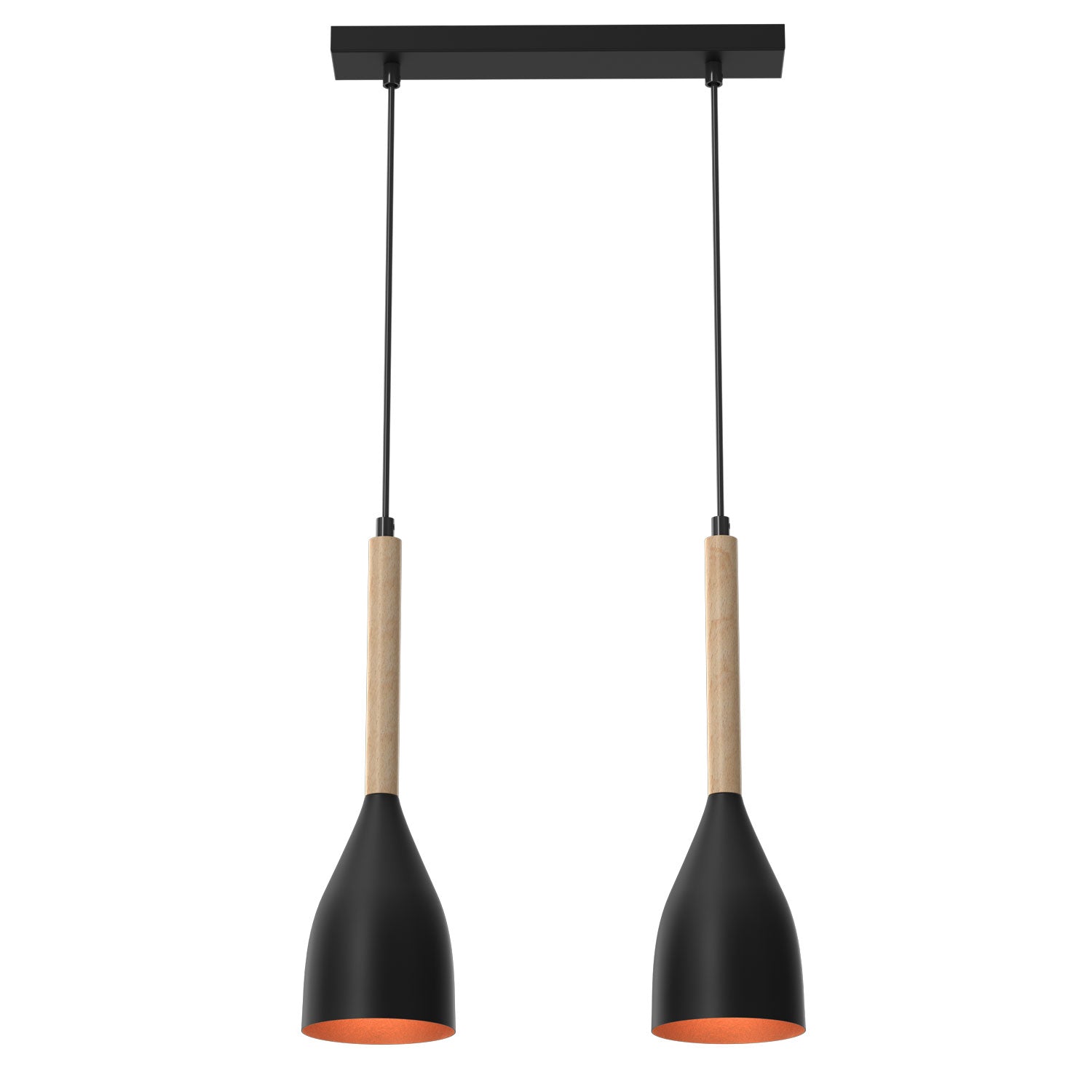 żyrandol Muza black/gold 2xE27