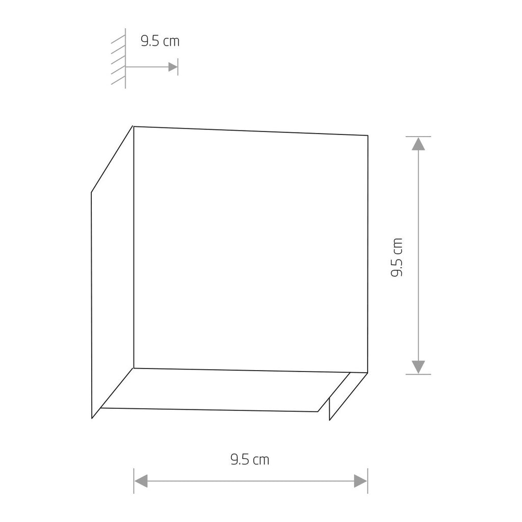 Nowodvorski Kinkiet CUBE 10W only LED 50/60Hz - Stal nierdzewna - Srebrny 5267