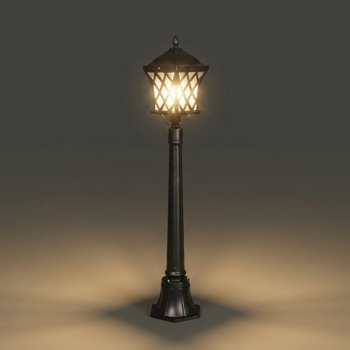 Nowodvorski Lampa stojąca TAY 25W only LED 50/60Hz IP23 - Aluminium lakierowane - Czarny 5294 - lampa włączona