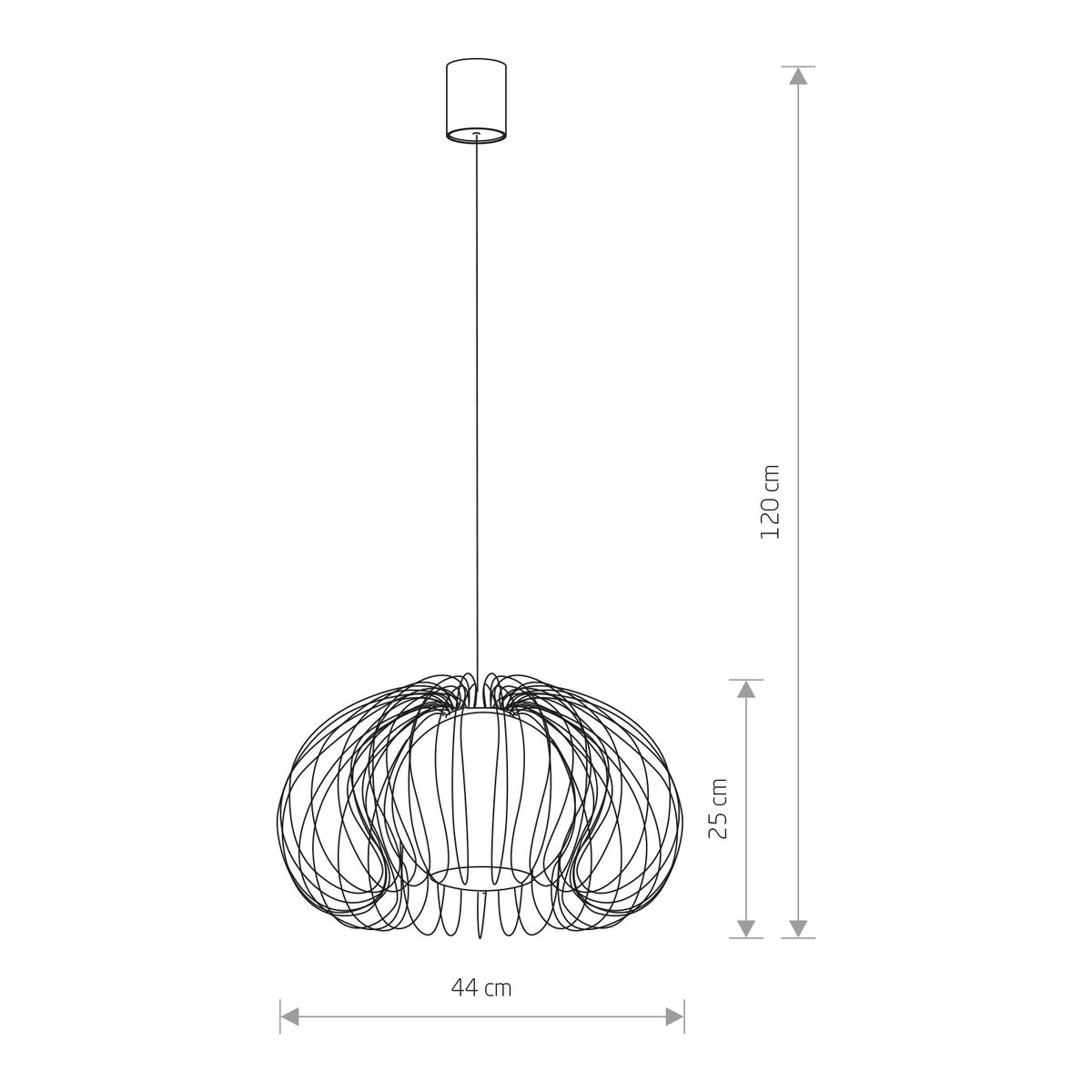 Nowodvorski Lampa wisząca MERSEY 25W only LED 50/60Hz - Stal lakierowana - Czarny 5296