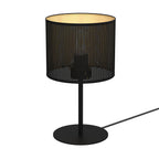lampka gab. Loft shade H 34 black, cylinder shade dia 180, h 150 black/gold 1xE27