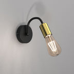 kinkiet Dow black/gold 1xE27