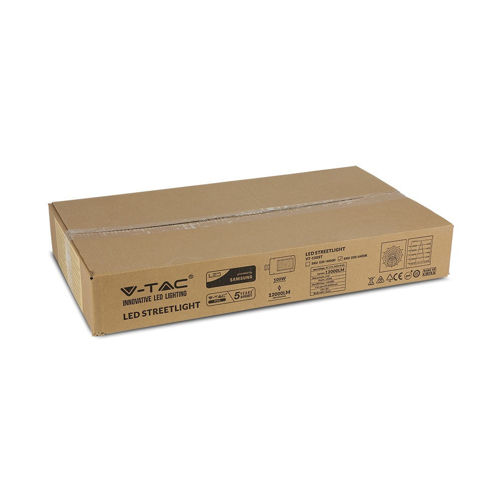 100W Lampa uliczna LED / Chip SAMSUNG / Barwa:4000K / Obudowa: Szara