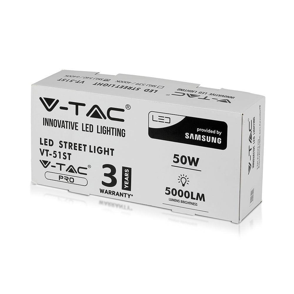 50W Lampa uliczna LED / Chip SAMSUNG / Barwa:6400K / 3 LATA GWARANCJI