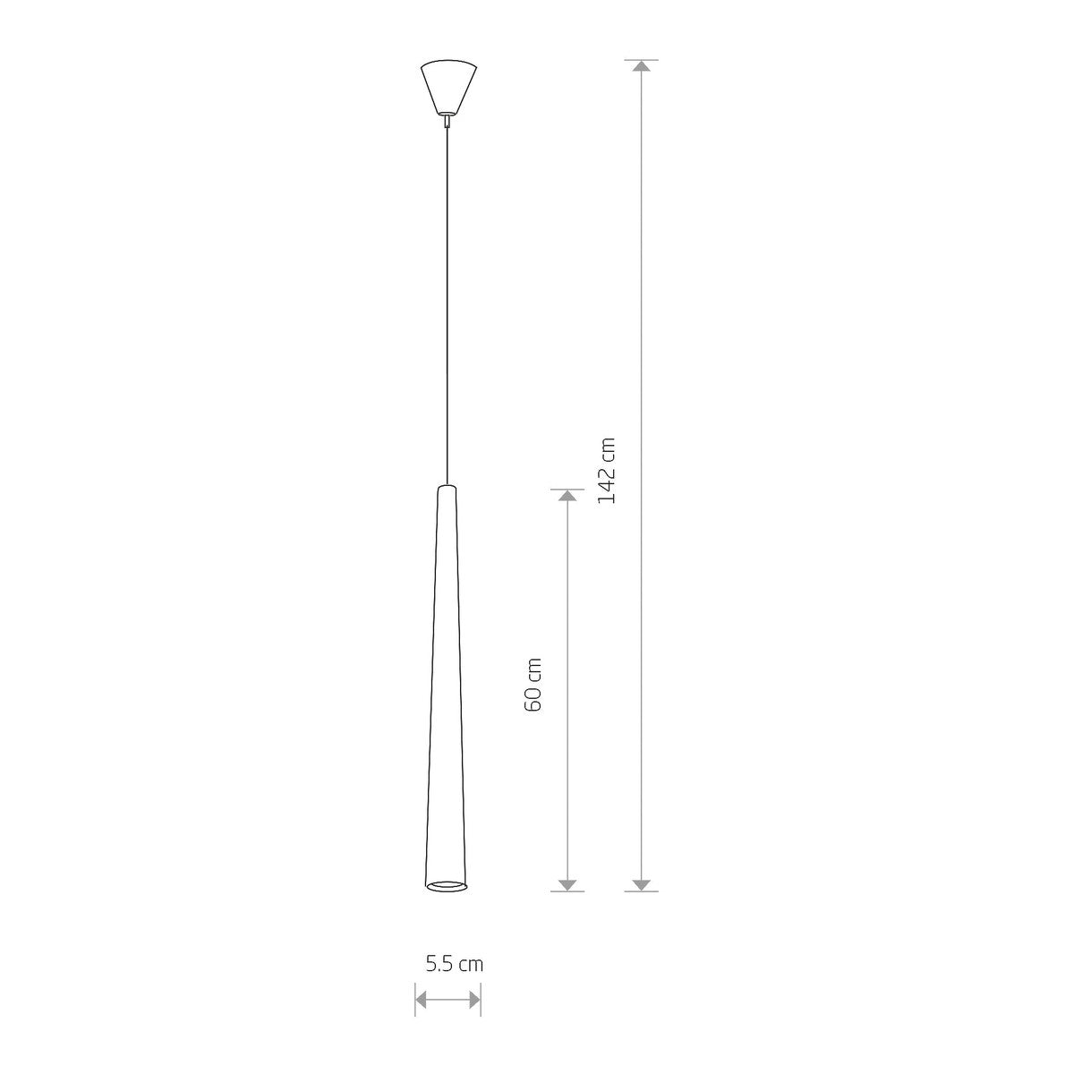 Nowodvorski Lampa wisząca QUEBECK 1x35W 50/60Hz - Aluminium lakierowane - Czarny 5405