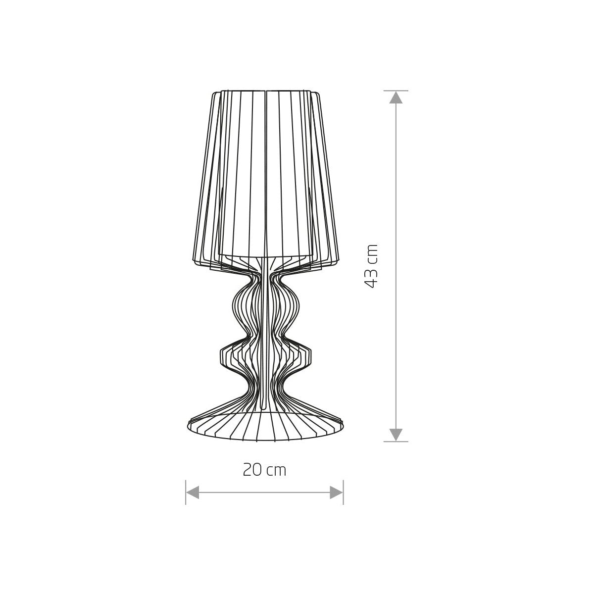 Nowodvorski Lampa stołowa AVEIRO S 25W only LED 50/60Hz - Stal lakierowana - Czarny 5411
