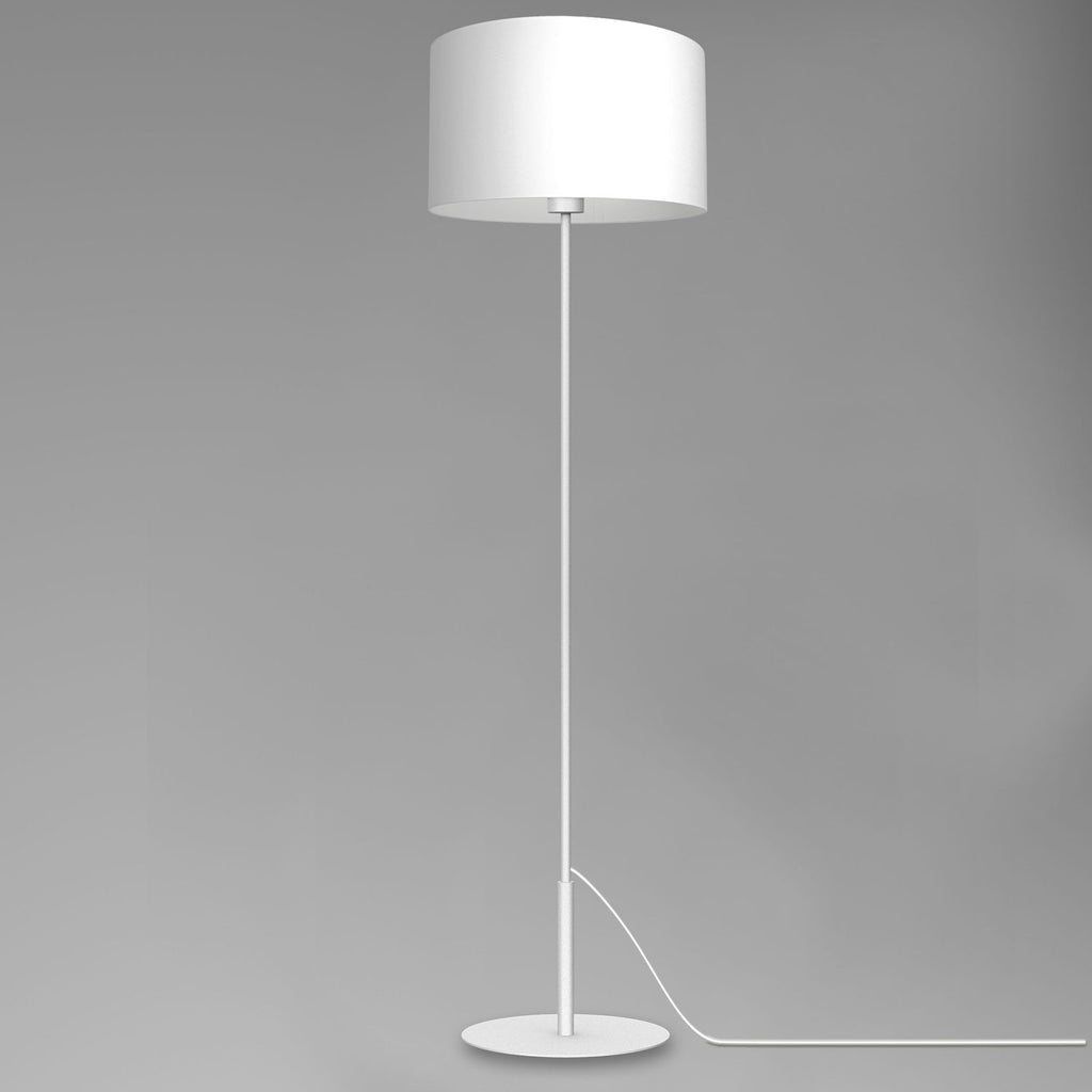 lampa podł. Arden prosta, white, cylinder shade dia 400, h 250 white 1xE27