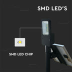 50W Solarna lampa uliczna / Barwa:4000K / Obudowa: Czarna