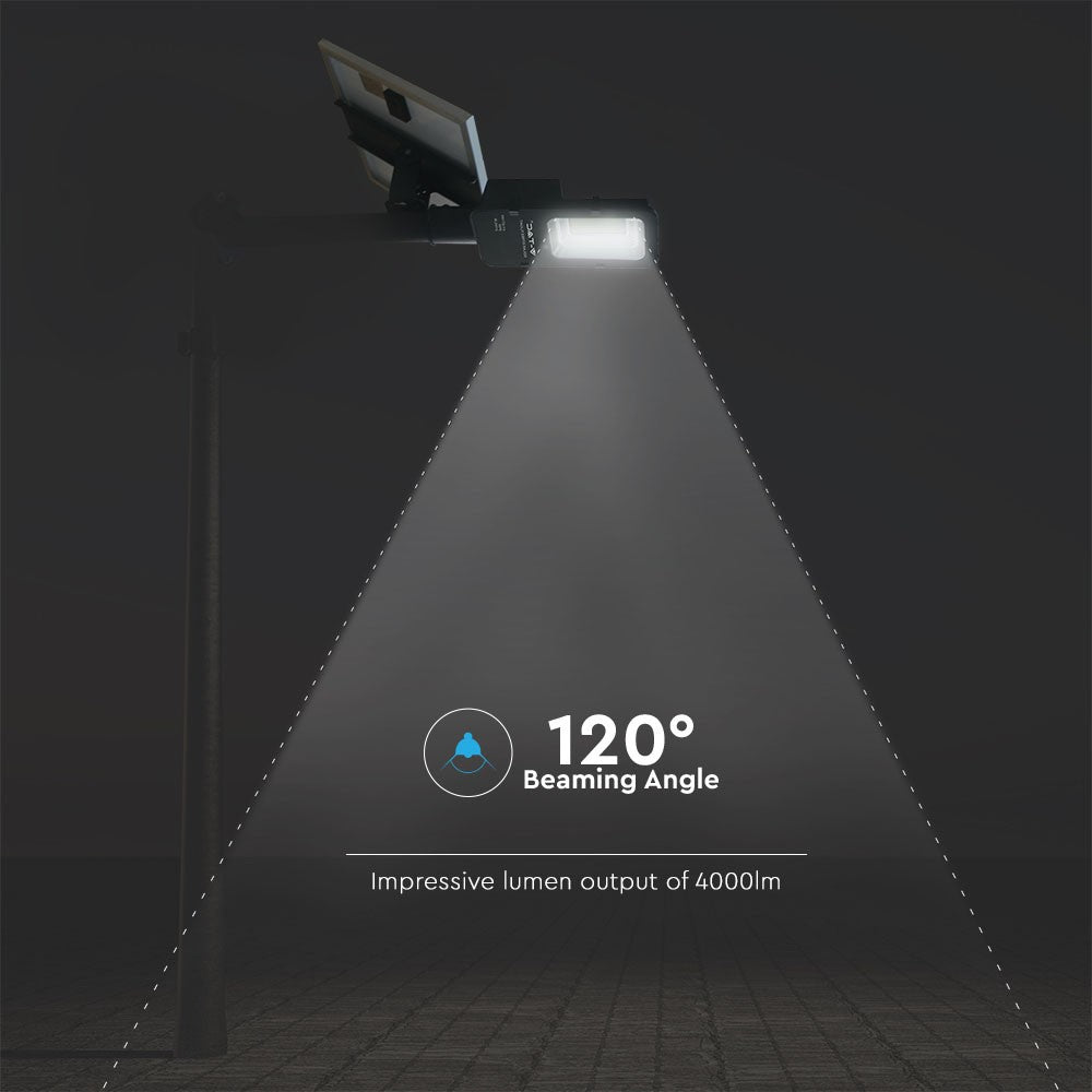 50W Solarna lampa uliczna / Barwa:4000K / Obudowa: Czarna